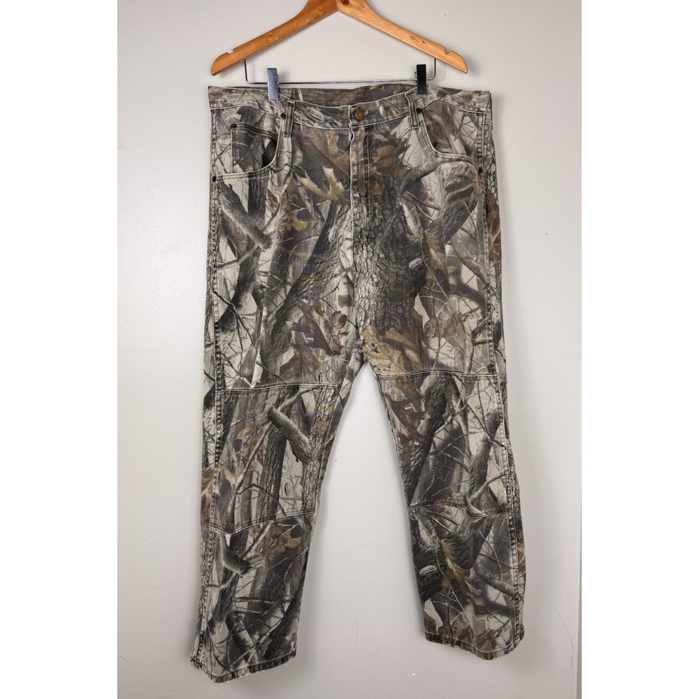 Vintage Wrangler Jeans Mens 40x30 Realtree Camo Double Knee Denim Hunting